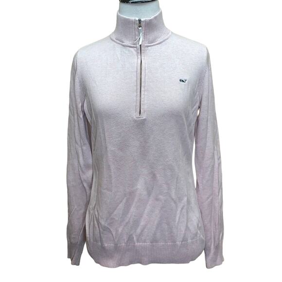 Vineyard Vines Pink Pullover 1/2 Zip Sweater Size Small - Picture 1 of 7